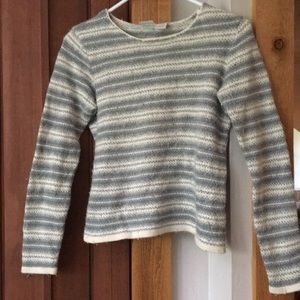 Silk/angora/lambswool/nylon blend sweater